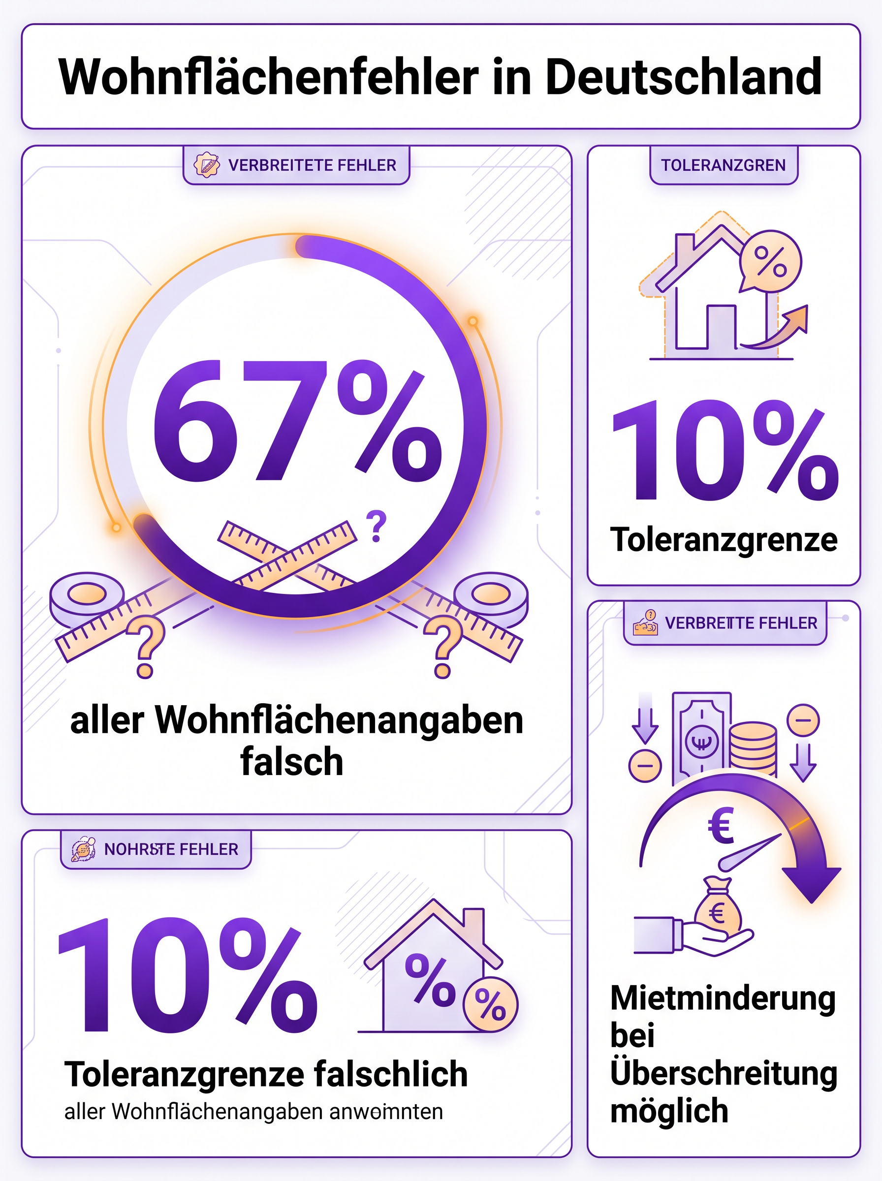 Wohnflächenfehler in Deutschland