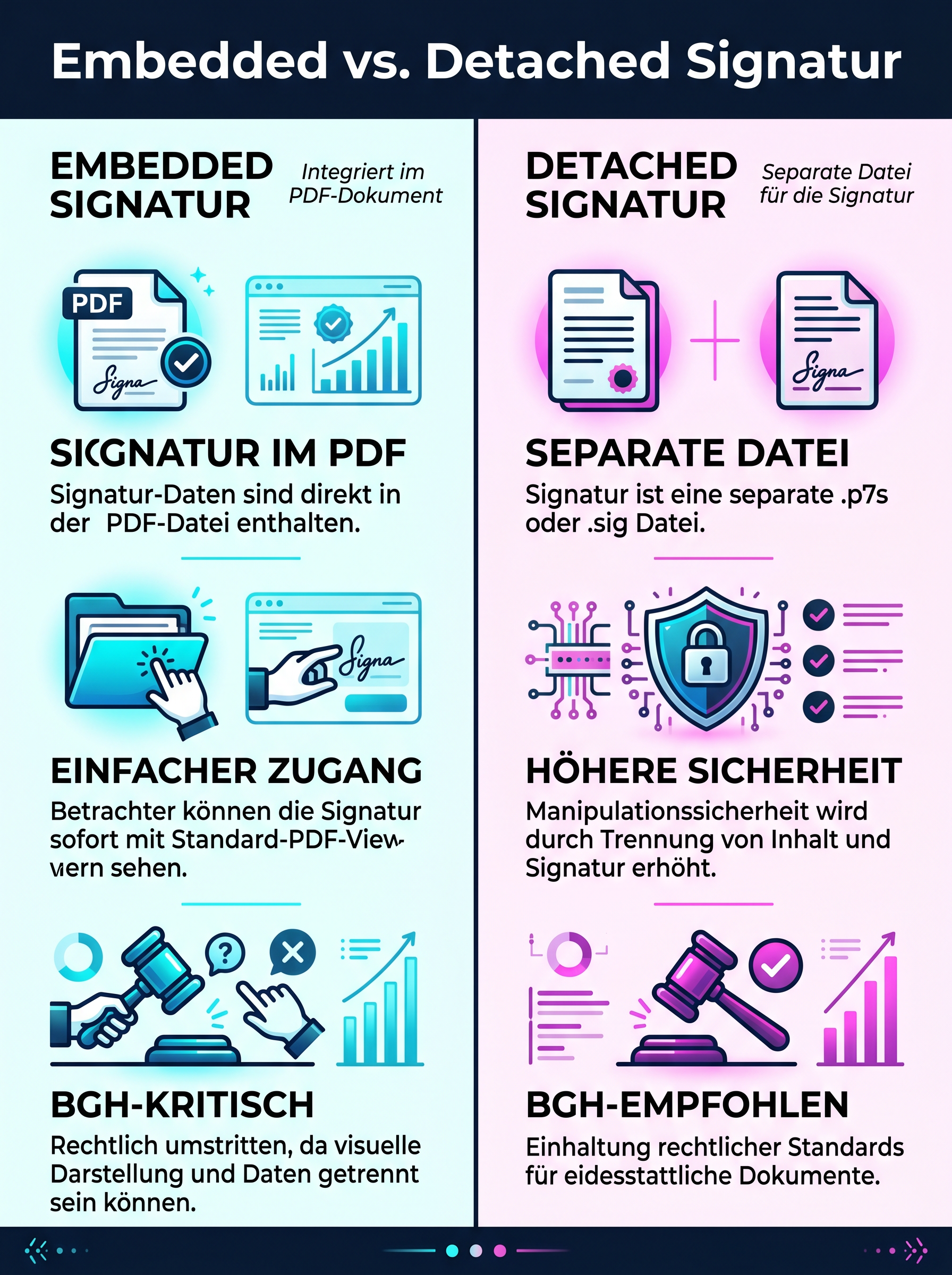 Embedded vs. Detached Signatur
